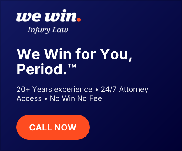 We Win Injury Law advertisement